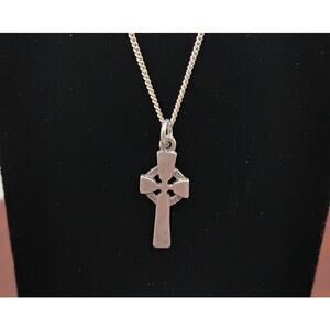 Ola Gorie St Peters Cross in Silver on an 18-in Chain